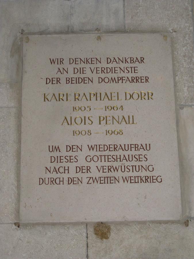 Karl Raphael Dorr- und Alois Penall Gedenktafel