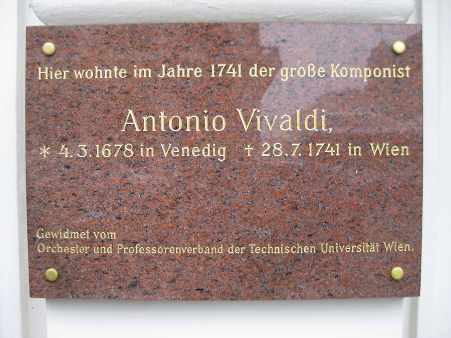 Antonio Vivaldi Gedenktafel