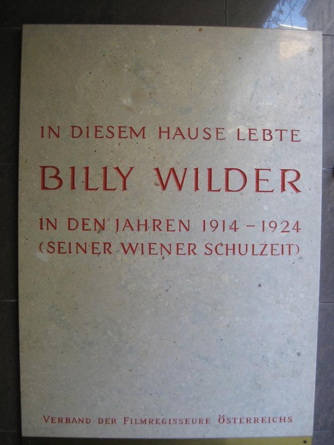 Fleischmarkt 7- Billy Wilder Gedenktafel