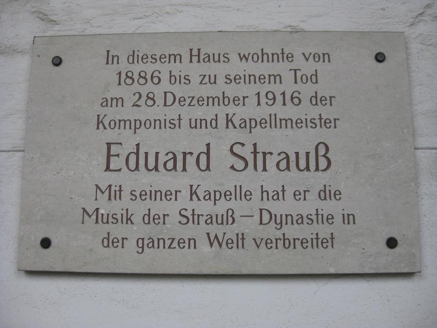 Eduard Strauß Gedenktafel