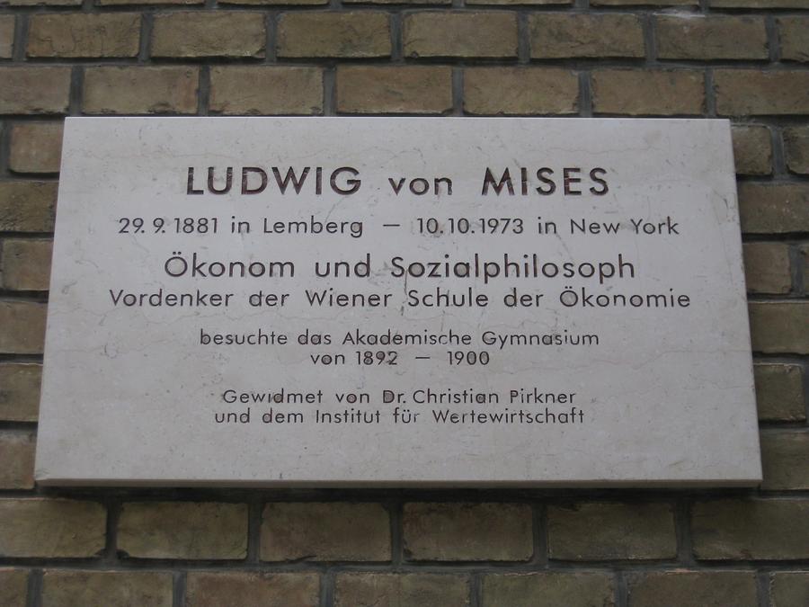 Ludwig von Mises Gedenktafel