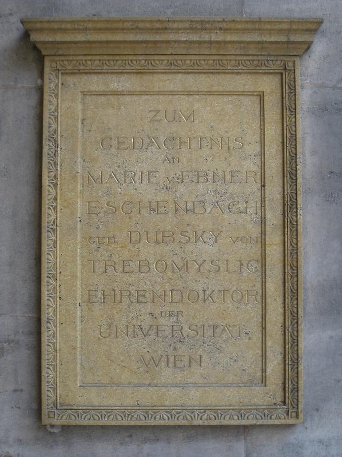 Marie von Ebner-Eschenbach Gedenktafel