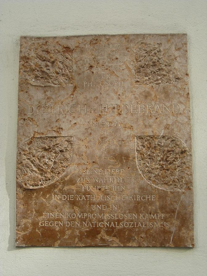 Dietrich Hildebrand Gedenktafel