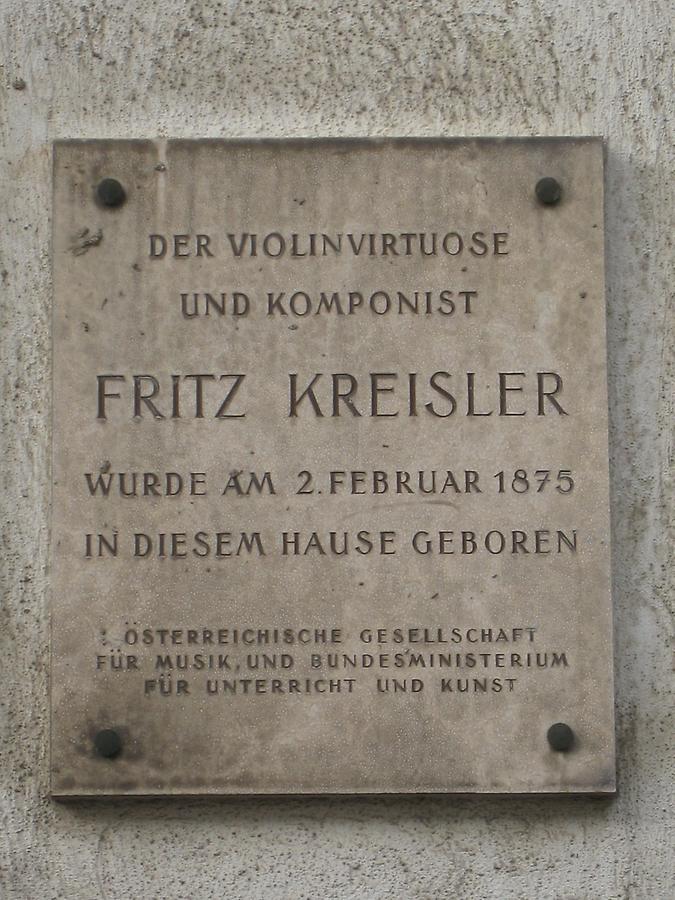 Fritz Kreisler Gedenktafel