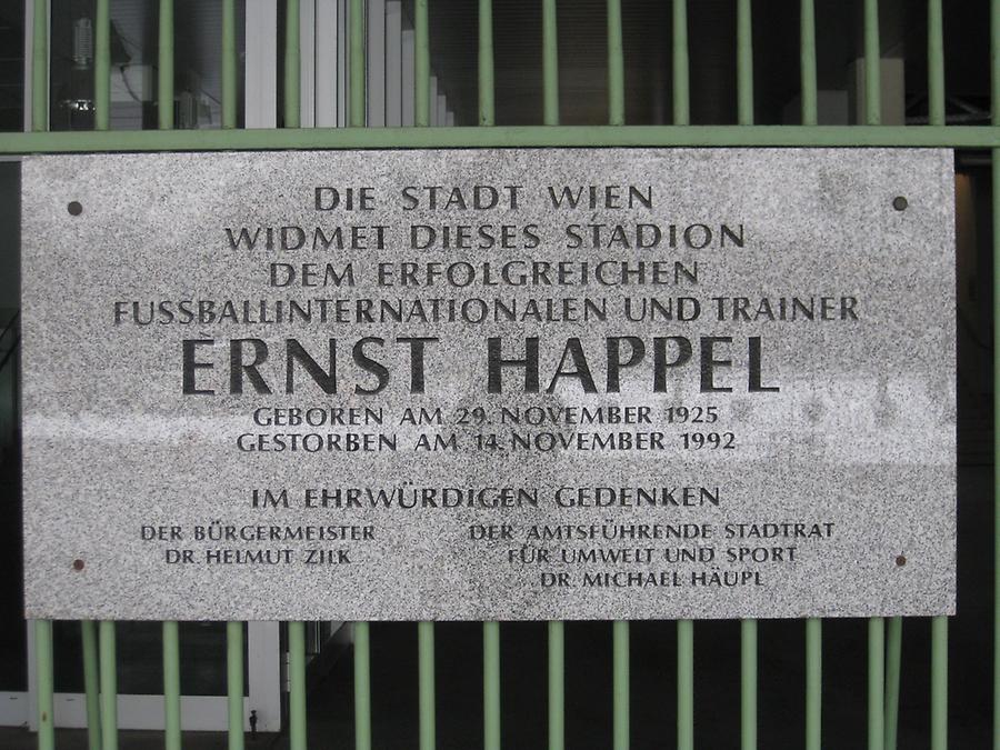 Ernst Happel Gedenktafel