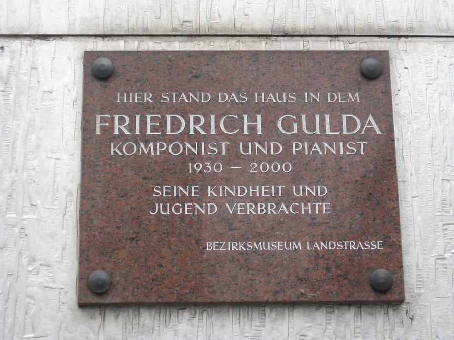 Friedrich Gulda Gedenktafel