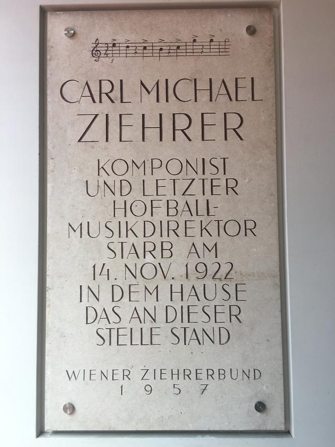 Carl Michael Ziehrer Gedenktafel