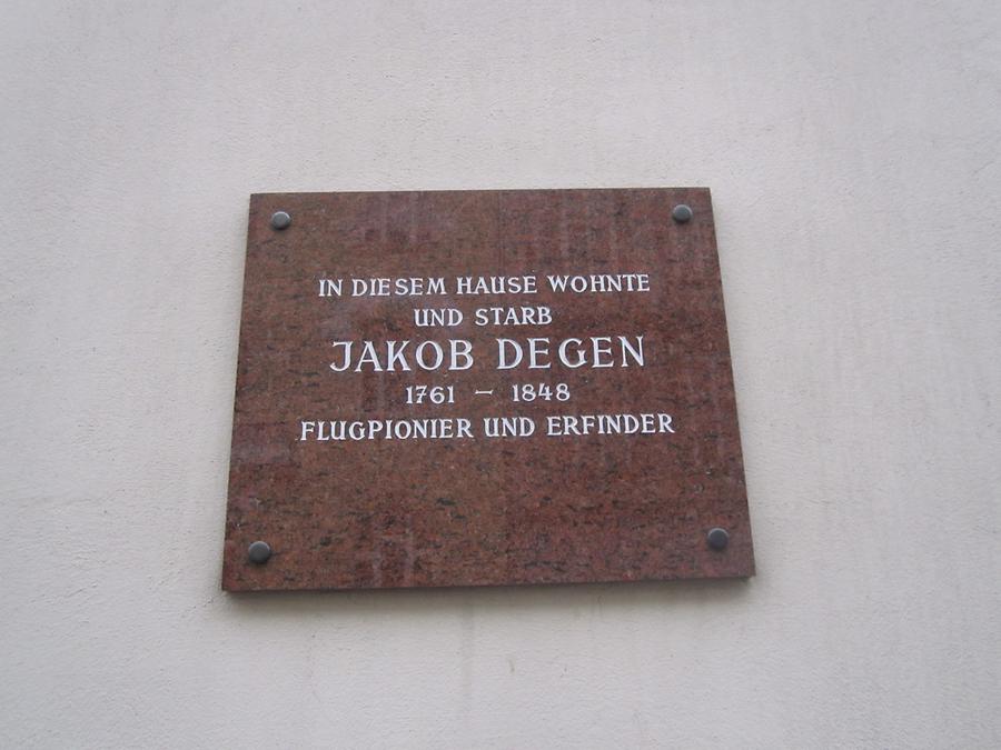Jakob Degen Gedenktafel