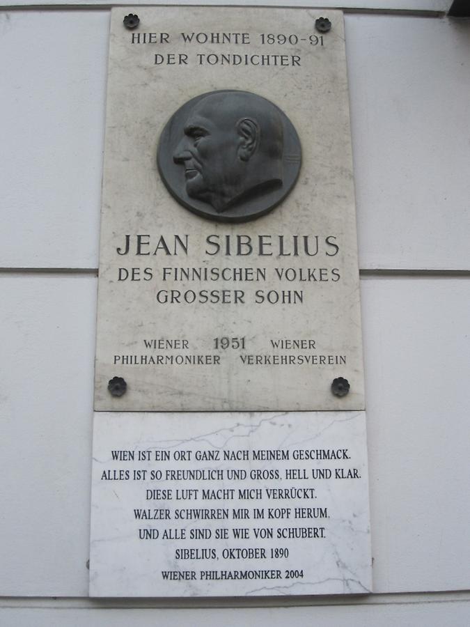 Jean Sibelius Gedenktafel