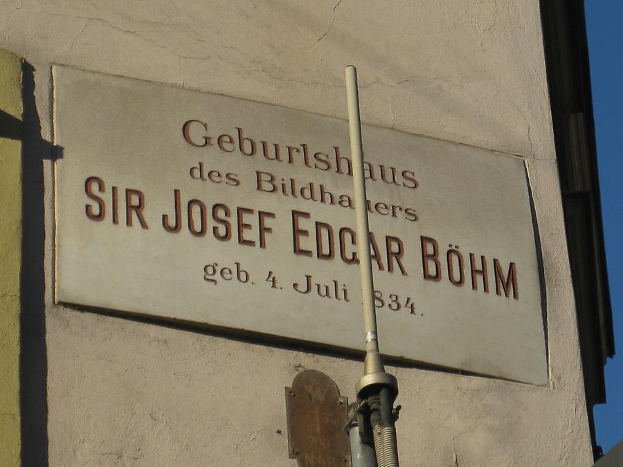(Sir) Josef Edgar Böhm Gedenktafel