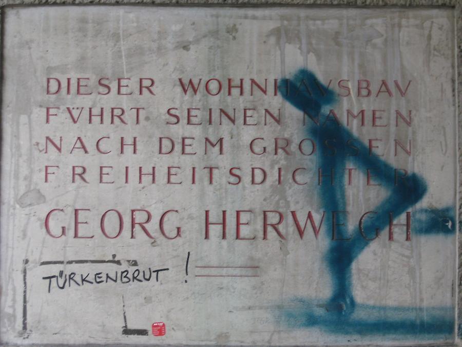 Georg Herwegh Gedenktafel