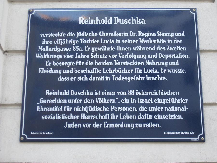 Reinhold Duschka Gedenktafel
