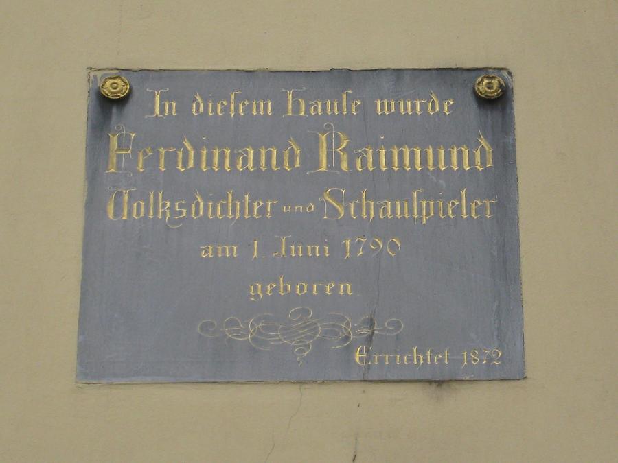 Ferdinand Raimund Gedenktafel