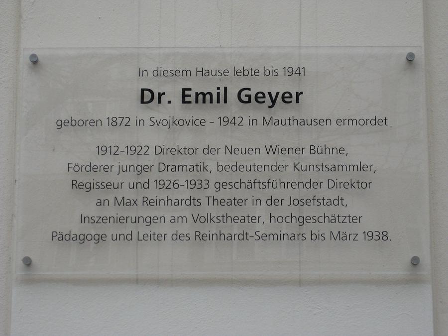 Emil Geyer Gedenktafel