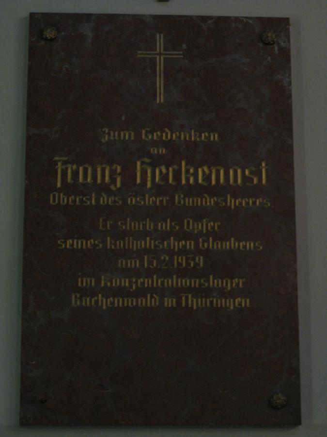 Franz Heckenast Gedenktafel