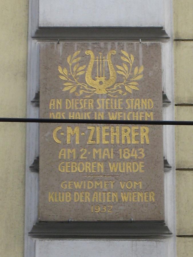 Carl Michael Ziehrer Gedenktafel