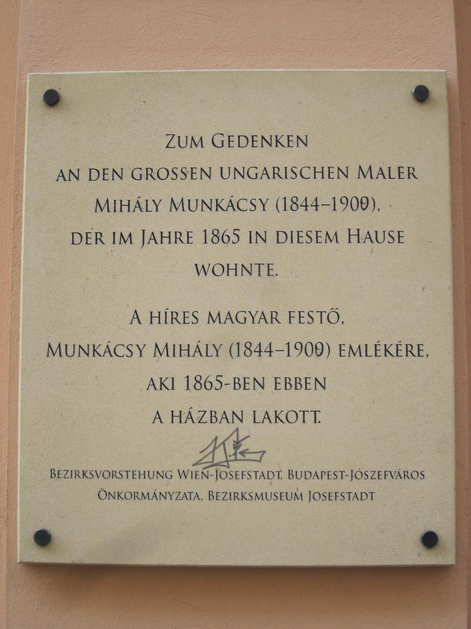 Mihaly Munkaczy Gedenktafel