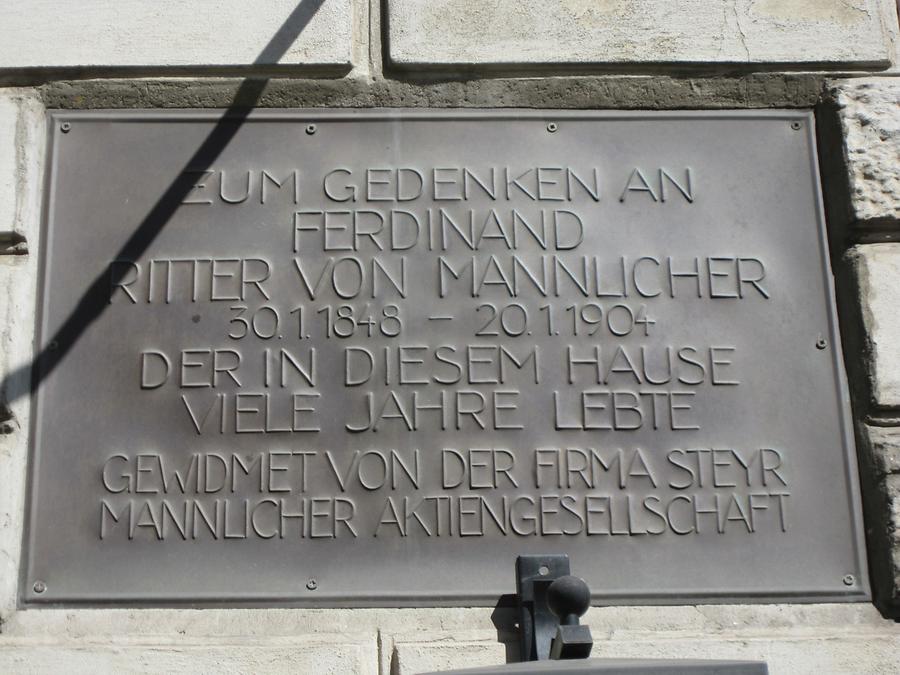 Ferdinand Ritter von Mannlicher Gedenktafel