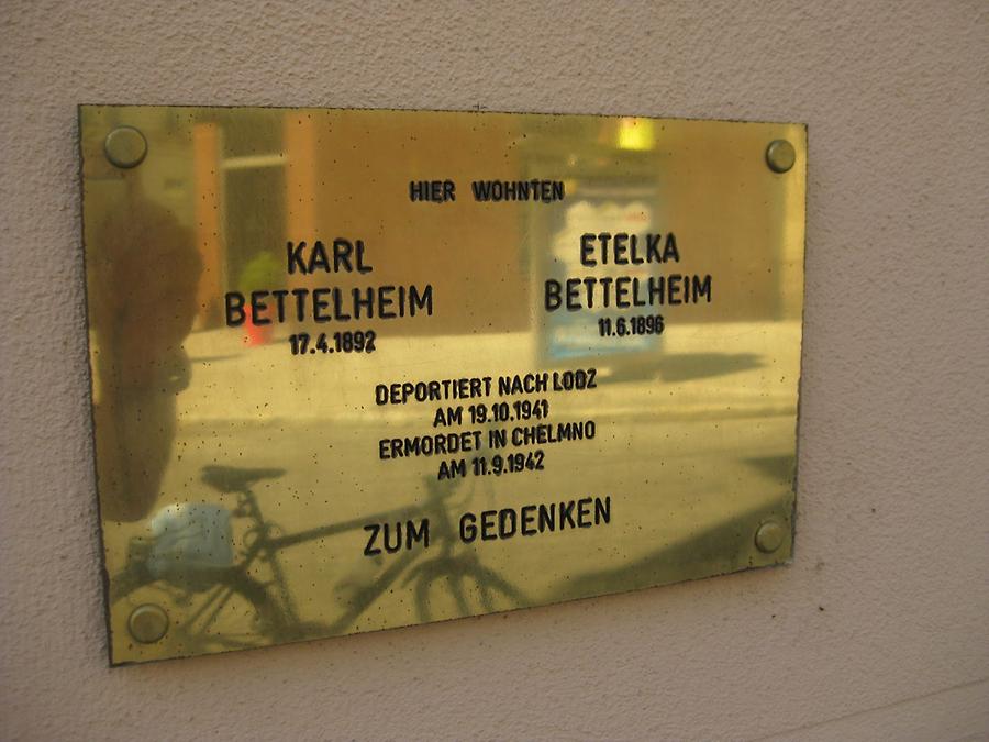 Karl und Etelka Bettelheim Gedenktafel