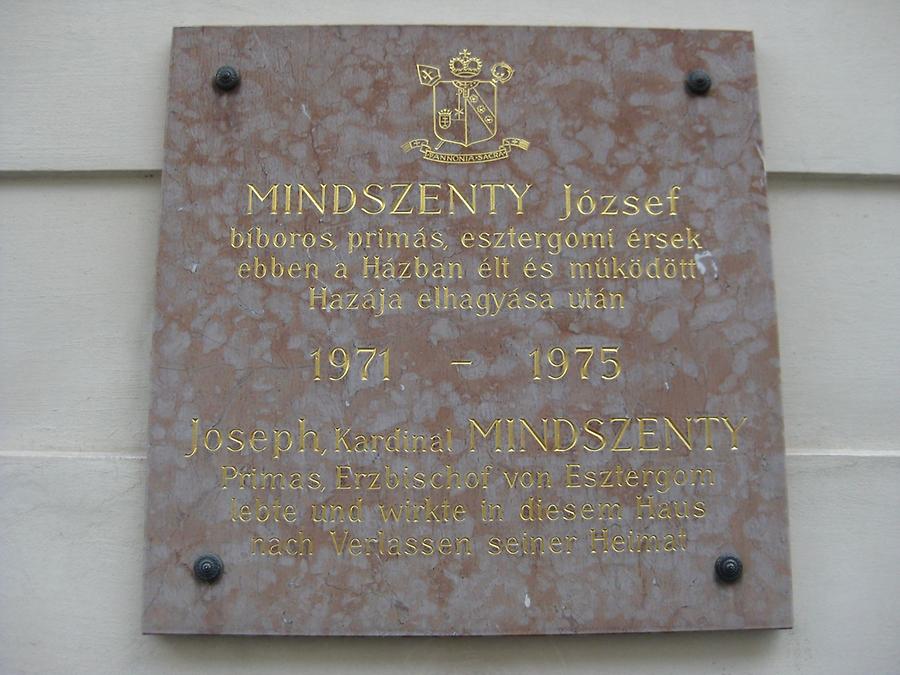 Josef Mindszenty Gedenktafel