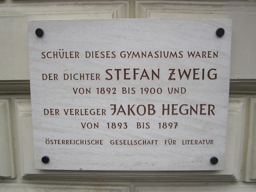 Stefan Zweig- und Jakob Hegner Gedenktafel