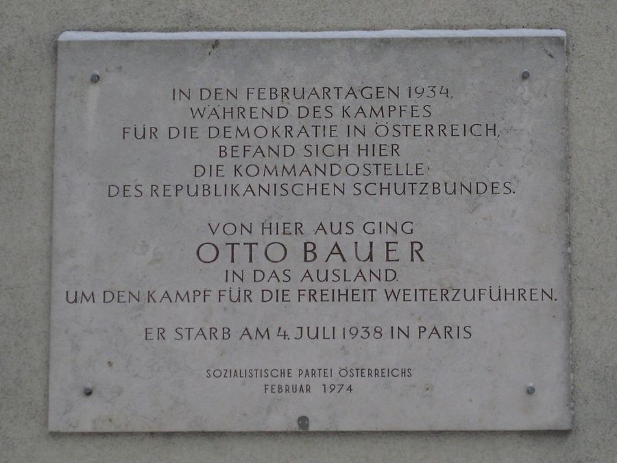 Otto Bauer Gedenktafel
