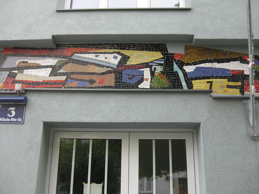 Mosaik-Supraporte 'Abstraktes Ornament' von Karl Kreutzberger 1958