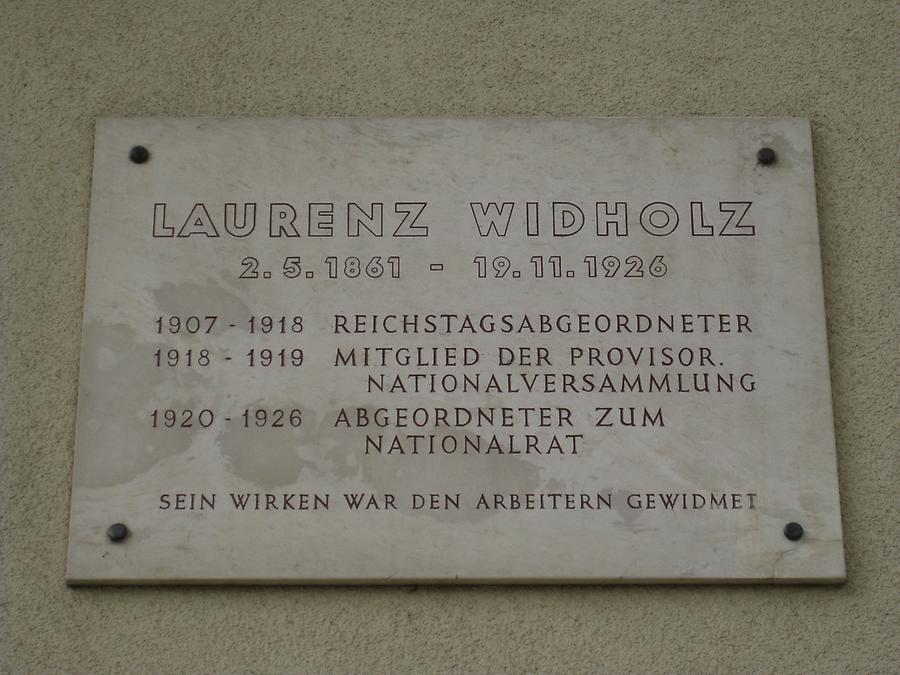 Laurenz Widholz Gedenktafel