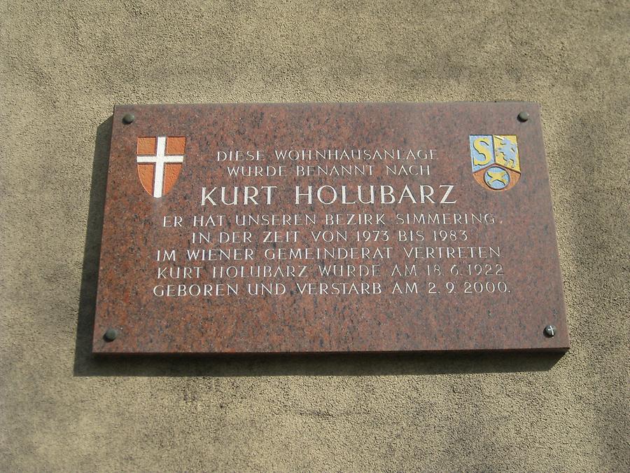 Kurt Holubarz Gedenktafel