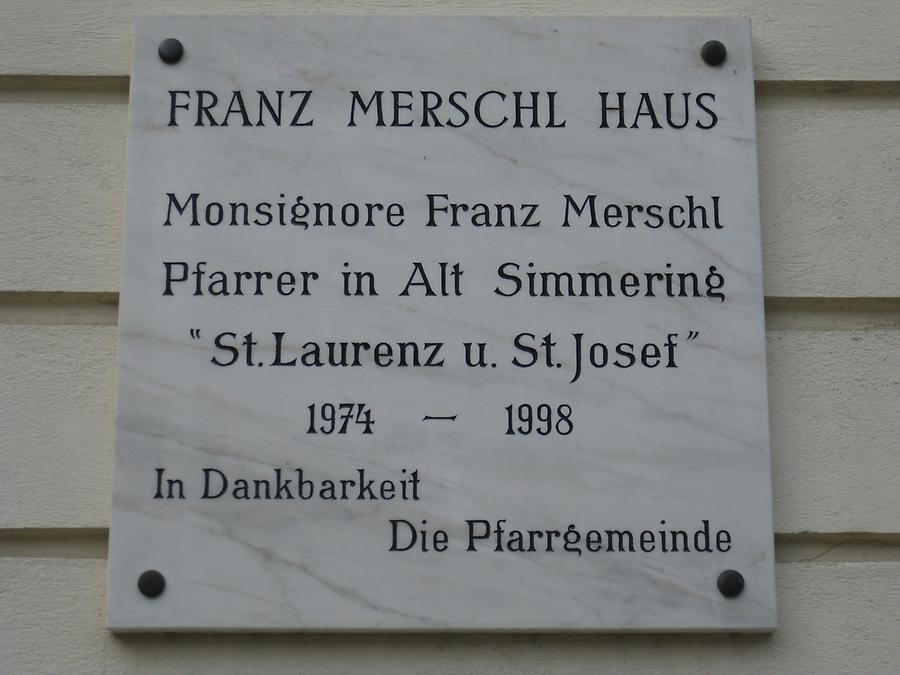 Franz Merschl Gedenktafel