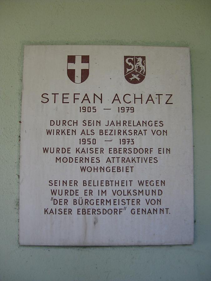 Stefan Achatz Gedenktafel