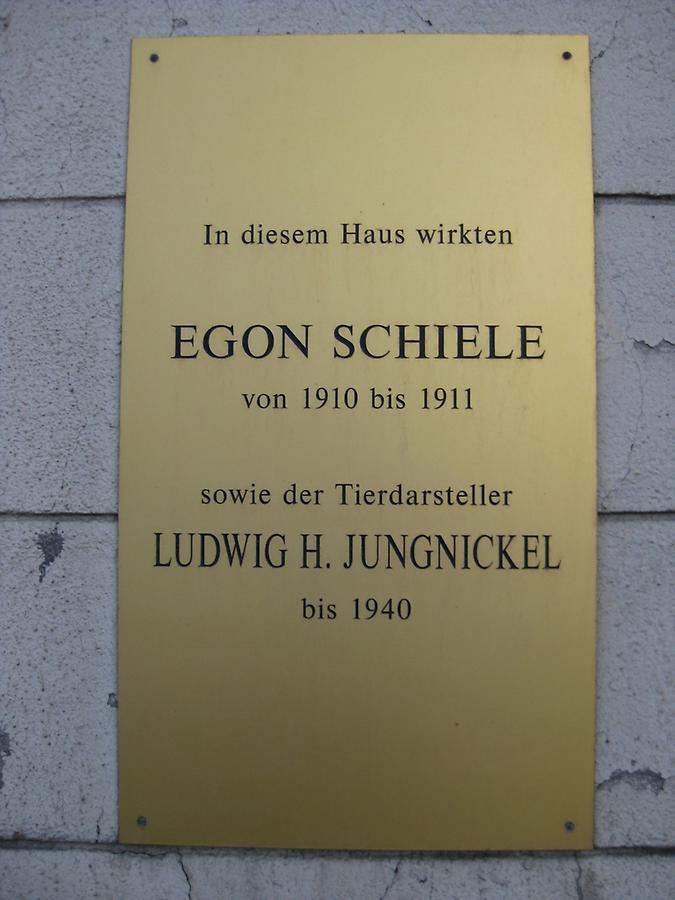 Egon Schiele- und Ludwig H. Jungnickel Gedenktafel