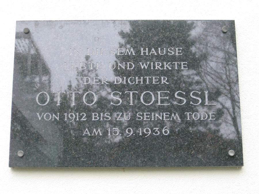 Otto Stoessl Gedenktafel