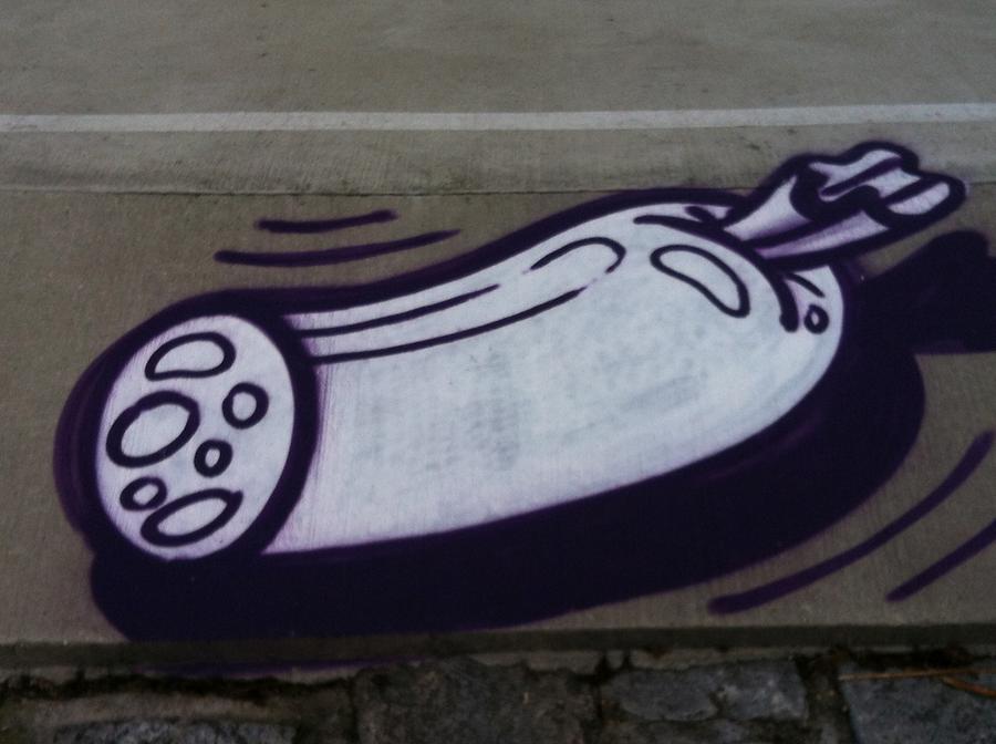 Graffito 'Knackwurst'