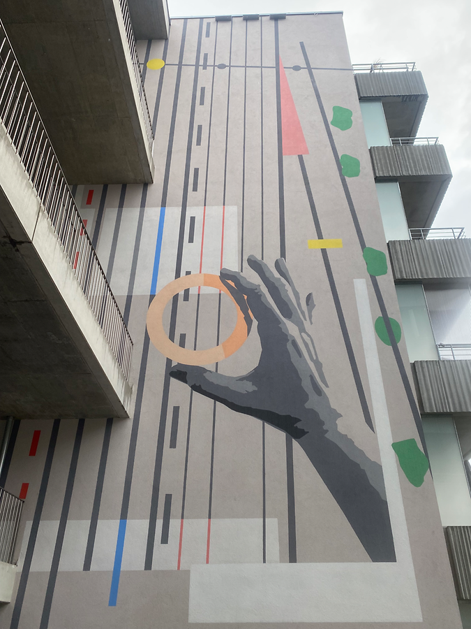 Künstlerische Intervention resp Wandmalerei von Ines Hochgerner 2022