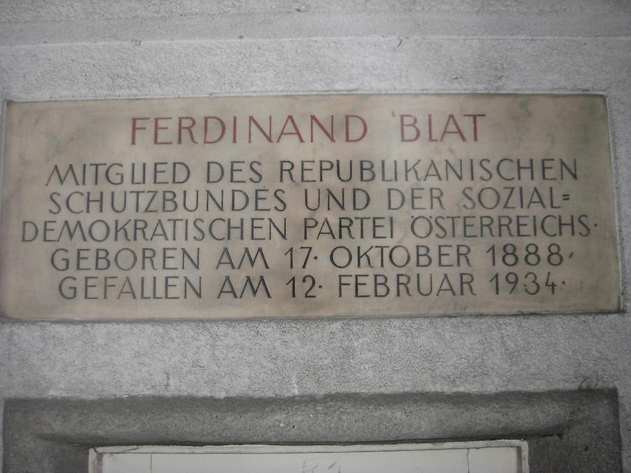 Ferdinand Blat Gedenktafel