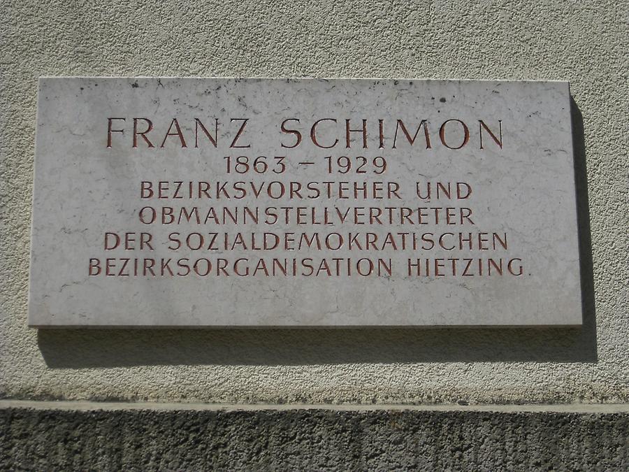 Franz Schimon Gedenktafel