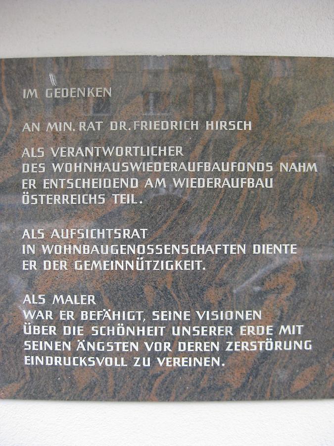 Friedrich Hirsch Gedenktafel
