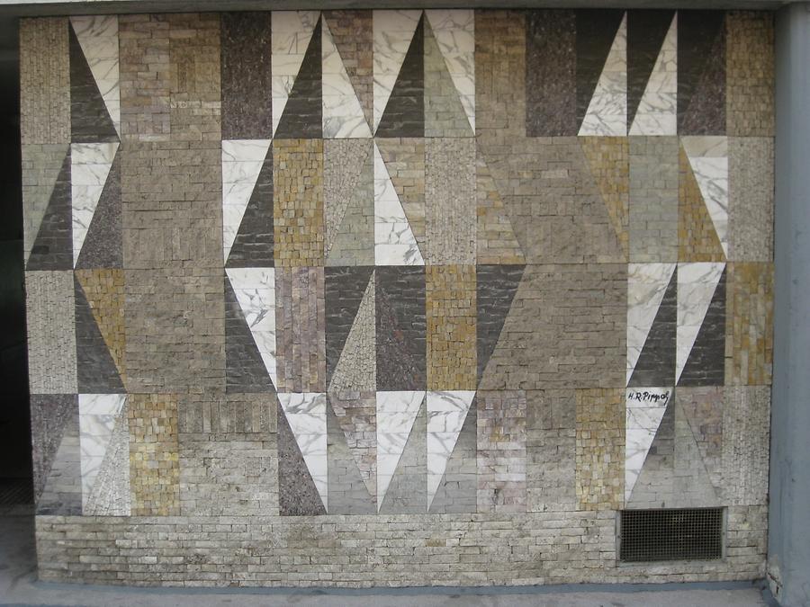 Wandmosaik 'Abstrakte Komposition' von Hans Robert Pippal 1977