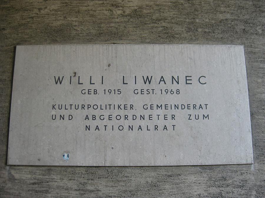 Willi Liwanec Gedenktafel