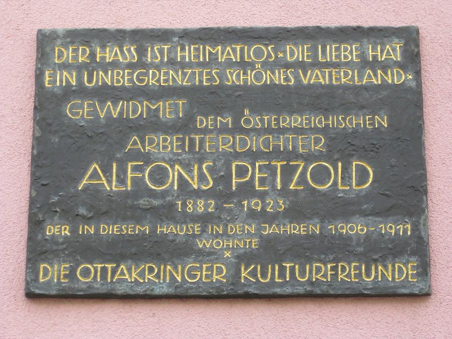 Alfons Petzold Gedenktafel