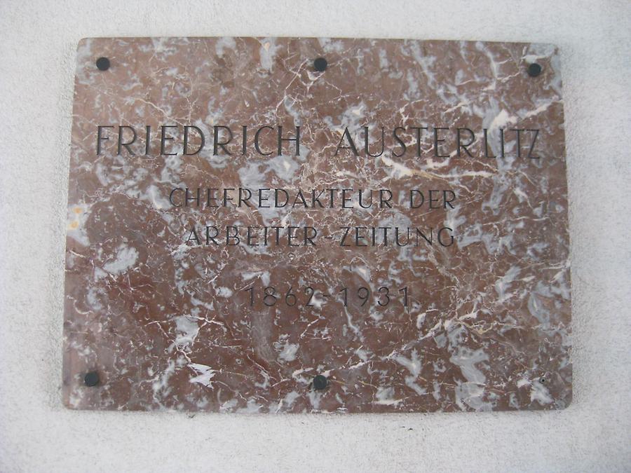 Friedrich Austerlitz Gedenktafel