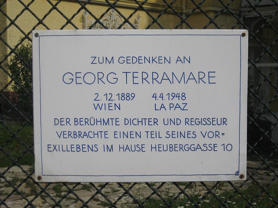 Georg Terramare Gedenktafel