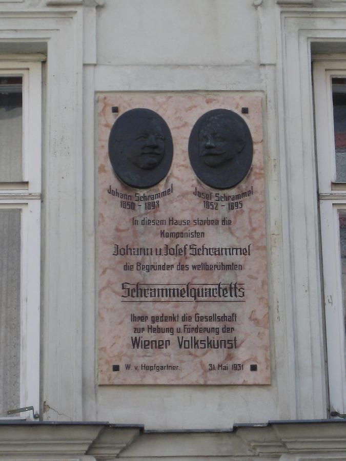 Johann- und Josef Schrammel Gedenktafel