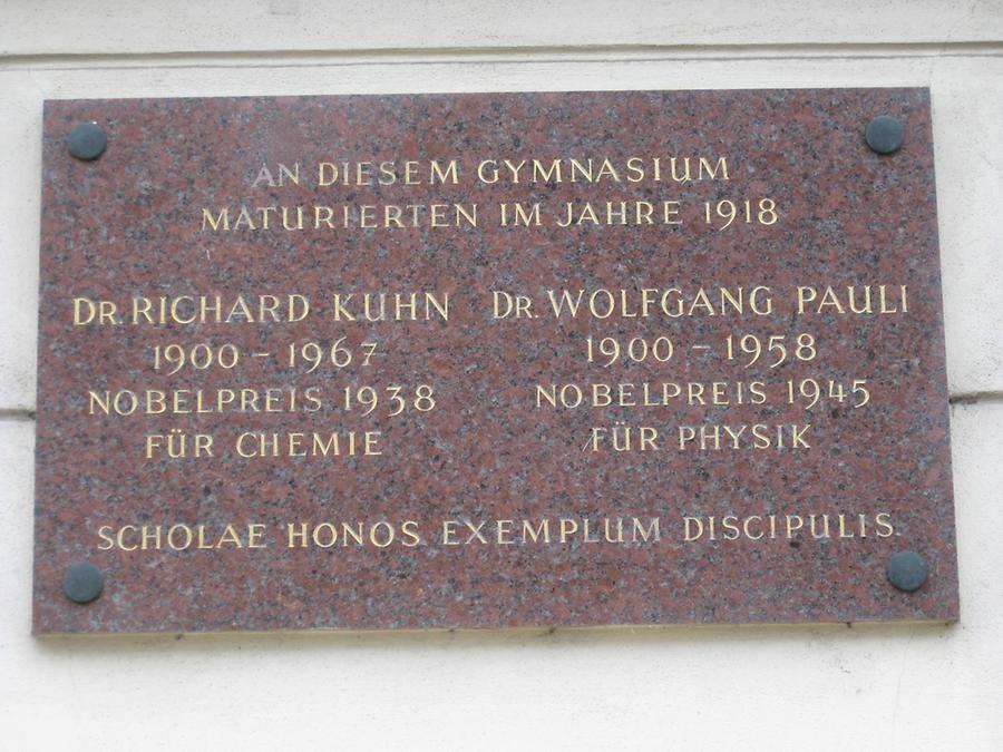 Dr. Richard Kuhn- und Dr. Wolfgang Pauli Gedenktafel
