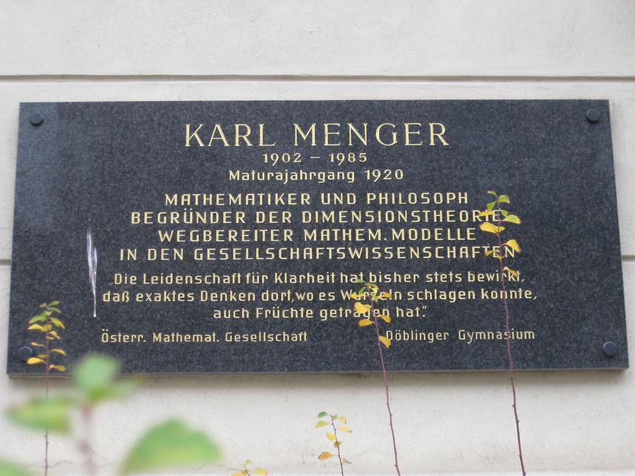 Karl Menger Gedenktafel