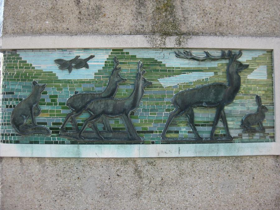 Mosaik 'Jagd' von Mario Petrucci 1953