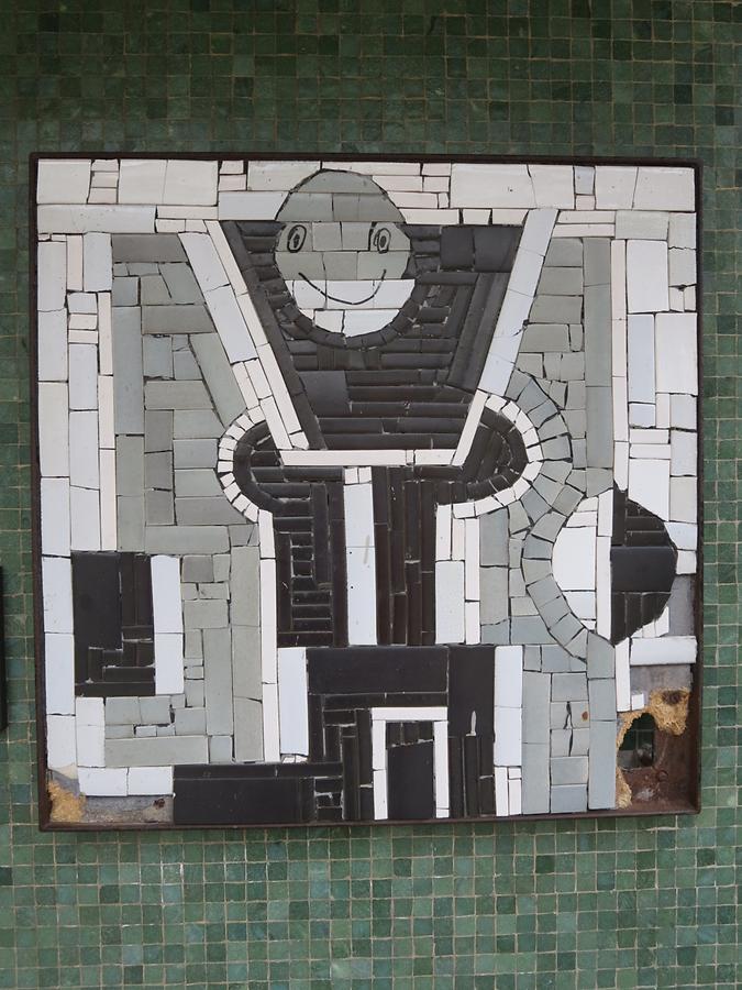 Mosaik-Hauszeichen 'Komposition von Otto Beckmann 1968