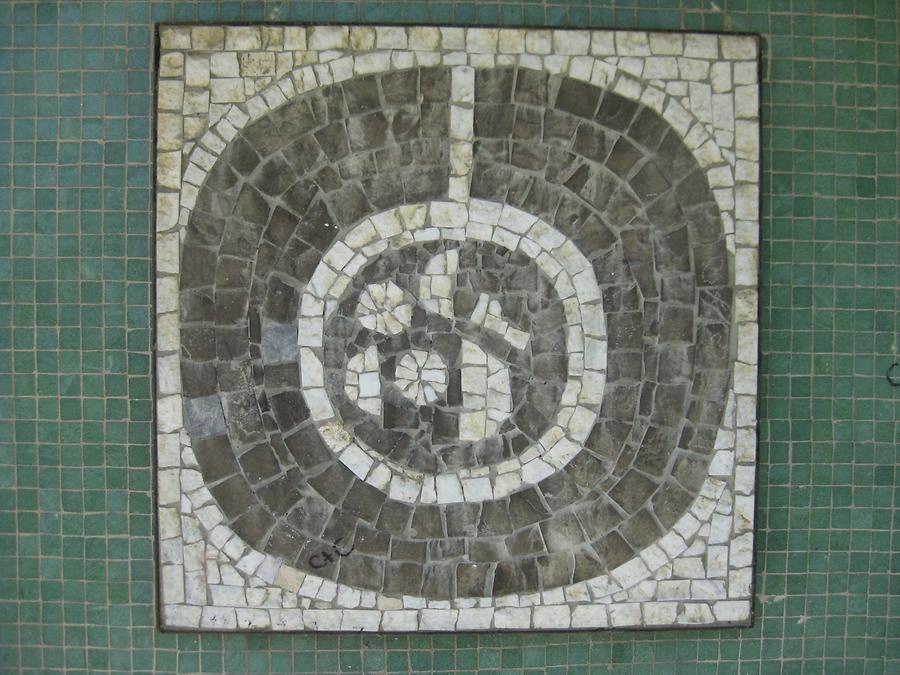 Mosaikhauszeichen von Florentina Pakosta 1974