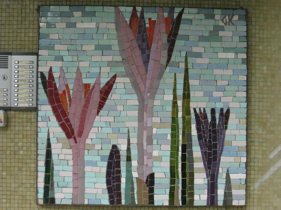 Mosaik 'Herbstzeitlose' von Günther Kraus 1967